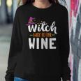 Womens Wine Lover Outfit For Halloween Witch Way To The Wine Sweatshirt Gifts for Her