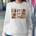 Coffee Smiley Face But First Iced Coffee Retro Cold Coffee  Sweatshirt