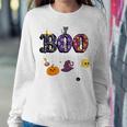 Boo Halloween Costume Spiders Ghosts Pumkin & Witch Hat V2 Sweatshirt Gifts for Her