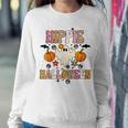 Groovy Hippie Halloween Cute Ghost Halloween Retro Vintage Sweatshirt Gifts for Her