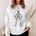 Halloween Funny Skeleton Black Custom For You Men Women Sweatshirt Graphic Print Unisex Gifts for Her