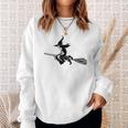 Halloween Funny Witch Funny But Creepy Black Design Men Women Sweatshirt Graphic Print Unisex Gifts for Her