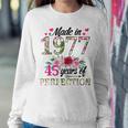 Made In 1977 Floral 45 Year Old 45Th Birthday Gifts Women Sweatshirt Gifts for Her