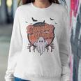 Retro Spook Vibes Boo Ghost Spooky Season Funny Halloween Sweatshirt Gifts for Her