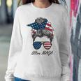 Ultra Maga Messy Bun Parody Trump 2024 Anti Biden Tshirt Sweatshirt Gifts for Her