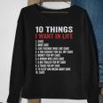10 Things I Want In My Life Cars More Cars Car Sweatshirt Gifts for Old Women