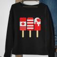 1St Of July Popsicle Red White Funny Canadian Flag Patriotic Sweatshirt Gifts for Old Women