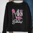 40 Years Old Its My 40Th Cool Gift Birthday Funny Pink Diamond Shoes Gift Sweatshirt Gifts for Old Women