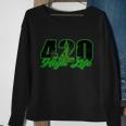 420 High Life Medical Marijuana Weed Sweatshirt Gifts for Old Women