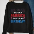 4Th Of July Birthday Funny Birthday Born On 4Th Of July Sweatshirt Gifts for Old Women