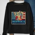 4Th Of July Meowica Cat Us Flag Cat Lover Sweatshirt Gifts for Old Women