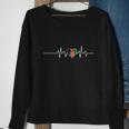 Afghanistan Heart Pulse Flag Sweatshirt Gifts for Old Women