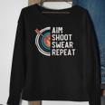 Aim Shoot Swear Repeat &8211 Archery Sweatshirt Gifts for Old Women