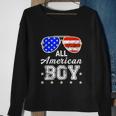 All American Boy 4Th Of July Boys Kids Sunglasses Sweatshirt Gifts for Old Women