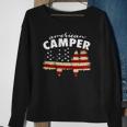 American Camper US Flag Patriotic Camping Sweatshirt Gifts for Old Women
