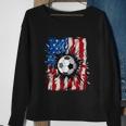 American Flag Soccer Ball 4Th Of July Cool Sport Patriotic Sweatshirt Gifts for Old Women