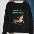 Anatomy Of A Bearded Dragon Bearded Dragon Lizard Pogona Reptile Sweatshirt Gifts for Old Women