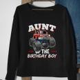 Aunt Of The Birthday Boy Monster Truck Birthday Party Gift Sweatshirt Gifts for Old Women