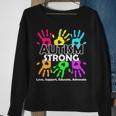 Autism Strong Love Support Educate Advocate Sweatshirt Gifts for Old Women