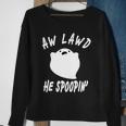 Aw Lawd He Spoopin Concerned Ghost Design Graphic Design Printed Casual Daily Basic Sweatshirt Gifts for Old Women