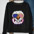 Bald Eagle With Mullet 4Th Of July American Flag Gift Sweatshirt Gifts for Old Women