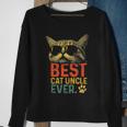 Best Cat Uncle Ever Vintage Cat Lover Cool Sunglasses Funny Sweatshirt Gifts for Old Women