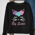 Big Sister Cute Cat Tshirt Sweatshirt Gifts for Old Women