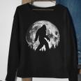 Bigfoot Night Stroll Cool Full Moon Night & Trees Sasquatch Men Women Sweatshirt Graphic Print Unisex Gifts for Old Women