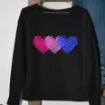 Bisexual Flag Hearts Love Lgbt Bi Pride Sweatshirt Gifts for Old Women