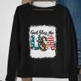 Bleached 4Th July God Bless The Usa Patriotic American Flag Gift Sweatshirt Gifts for Old Women