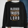 Blessed Is The Man Trusts The Lord Bible Verse Funny Christian Sweatshirt Gifts for Old Women