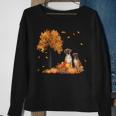 Boxer Autumn Leaf Fall Dog Lover Thanksgiving Halloween Sweatshirt Gifts for Old Women