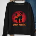 Candy Please Cat Halloween Quote Sweatshirt Gifts for Old Women