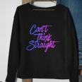 Cant Think Straight Funny Bisexual Bi Pride Flag Sweatshirt Gifts for Old Women