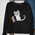 Cat Lgbt Rainbow Flag Pride Month Sweatshirt Gifts for Old Women