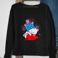 Cat Lovers American Flag 4Th Of July Funny Sweatshirt Gifts for Old Women