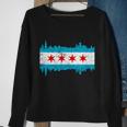 Chicago City Skyline Flag Vintage Sweatshirt Gifts for Old Women