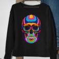 Colorful Sugar Skeleton Scull Halloween Party Costume Sweatshirt Gifts for Old Women