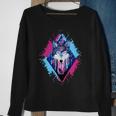 Colorful Wolf Painting Wolves Lover Sweatshirt Gifts for Old Women