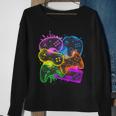 Cool Retro Neon Graffiti Video Game Controllers Sweatshirt Gifts for Old Women
