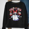 Creep It Real Ghost Kids Boys Girls Halloween Costume Sweatshirt Gifts for Old Women