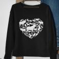 Cute Valentines Day Couple Heart Moose Animals Lover Gift Sweatshirt Gifts for Old Women