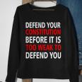 Defend Your Constitution Sweatshirt Gifts for Old Women