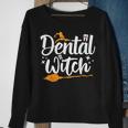 Dental Witch Hats Halloween Broom Stick Ghost Dentist Sweatshirt Gifts for Old Women