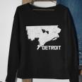 Detroit Illustration Map Sweatshirt Gifts for Old Women