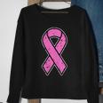 Distressed Breast Cancer Awareness Pink Ribbon Tshirt Sweatshirt Gifts for Old Women