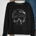 Distressed Skull Graphic Sweatshirt Gifts for Old Women