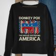 Donkey Pox The Disease Destroying America Funny Donkeypox V2 Sweatshirt Gifts for Old Women