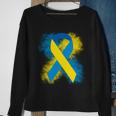 Down Syndrome Awareness Blue & Yellow Ribbon Sweatshirt Gifts for Old Women