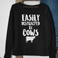 Easily Distracted By Cows Tshirt Sweatshirt Gifts for Old Women